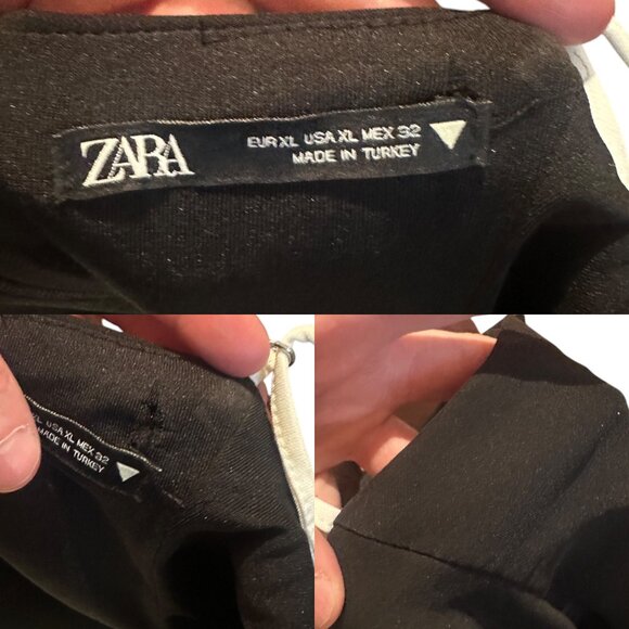 Zara Size XL Black White Bow Front Bodysuit Minimalist Snap Closure Thong CutOut - Picture 15 of 16